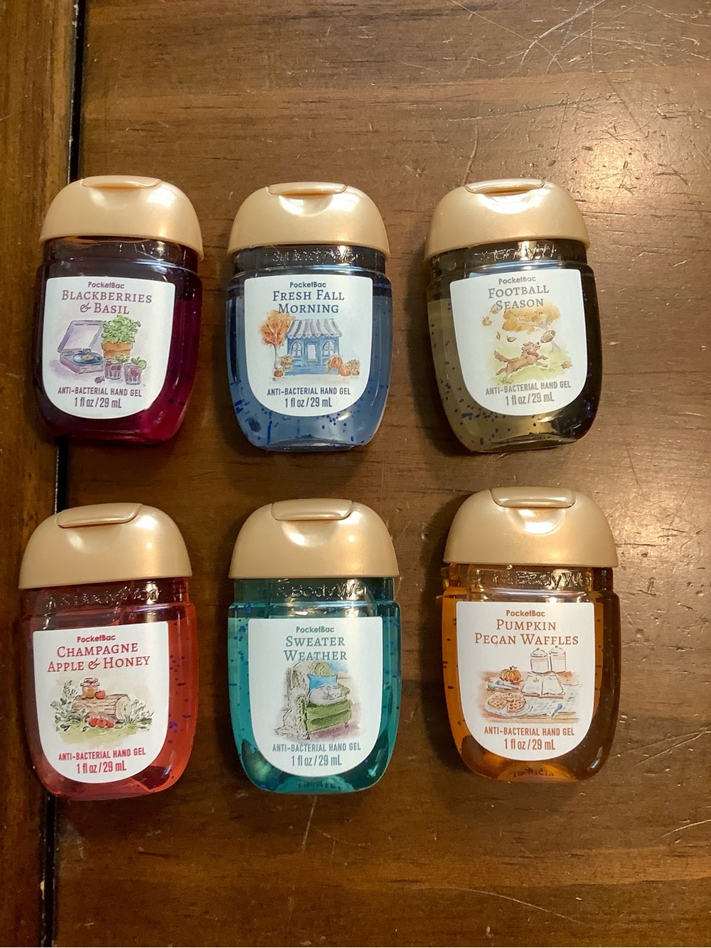 Bath & Body Works Fall Scents Anti-Bacterial Hand Gel Set - Assorted Colors